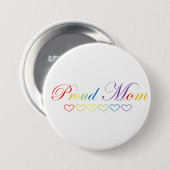 LGBTQ+ / PRIDE / Rainbow Colors Proud Mama & Herz Button (Vorne & Hinten)