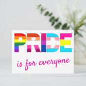 LGBTQ Pride Rainbow Colors Typografy Karte (Stehend Vorderseite)