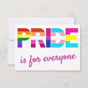 LGBTQ Pride Rainbow Colors Typografy Karte