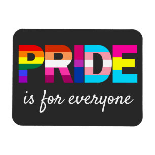 LGBTQ Pride Rainbow Colors Typografy Magnet