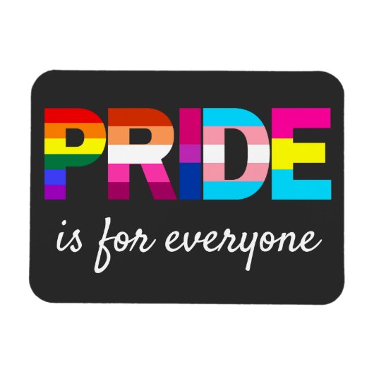 LGBTQ Pride Rainbow Colors Typografy Magnet (Horizontal)