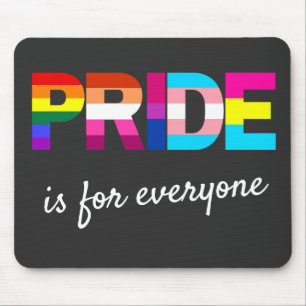 LGBTQ Pride Rainbow Colors Typografy Mousepad