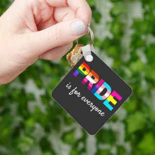 LGBTQ Pride Rainbow Colors Typografy Schlüsselanhänger