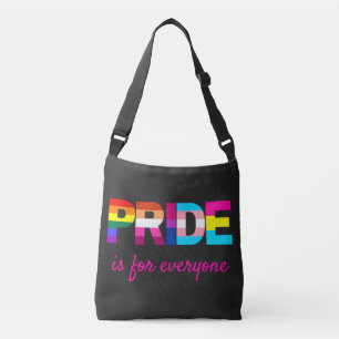 LGBTQ Pride Rainbow Colors Typografy Tragetaschen Mit Langen Trägern