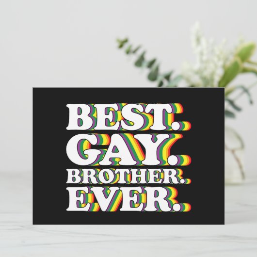 LGBTQ Pride Rainbow Einladung (Stehend Vorderseite)