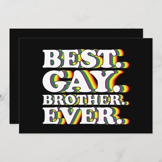 LGBTQ Pride Rainbow Einladung (Vorne/Hinten)