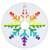 LGBTQ Pride Rainbow Farbenfrohe Weihnachtsschneefl Polyester Weihnachtsbaumdecke (Vorderseite)