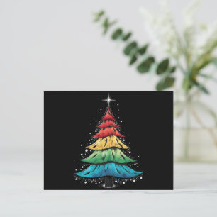 LGBTQ Pride Rainbow Flag Gay Christmas Trees Gesch Feiertagspostkarte