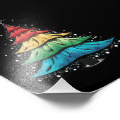 LGBTQ Pride Rainbow Flag Gay Christmas Trees Gesch Fotodruck (Ecke)