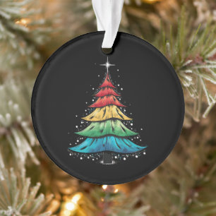 LGBTQ Pride Rainbow Flag Gay Christmas Trees Gesch Ornament