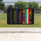 LGBTQ Pride Rainbow Flag ist Freedom Gay Rights Banner (Insitu)