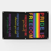 LGBTQ Pride Rainbow Flag ist Freedom Gay Rights Banner (Horizontal)