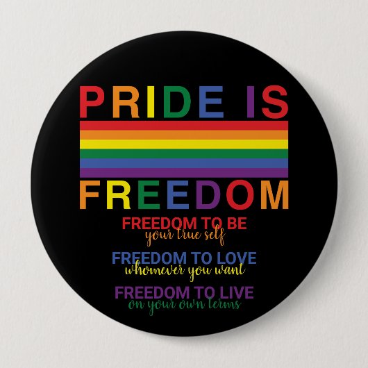 LGBTQ Pride Rainbow Flag ist Freedom Gay Rights Button (Vorderseite)