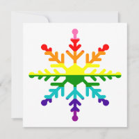 LGBTQ Pride Rainbow Flag Weihnachtsschneeflocke