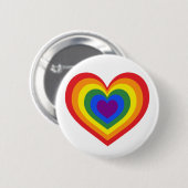 LGBTQ Pride Rainbow Heart Button (Vorne & Hinten)