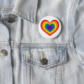 LGBTQ Pride Rainbow Heart Button (Beispiel)