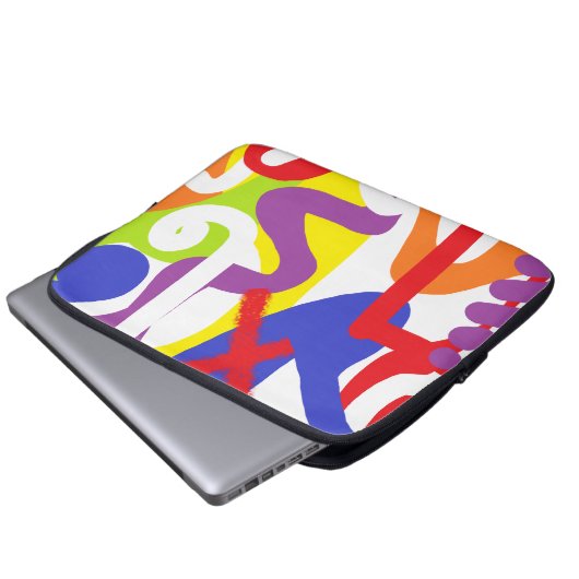 LGBTQ+ PRIDE RAINBOW inspiriert abstrakt / geometr Laptopschutzhülle (Vorne Knopf)