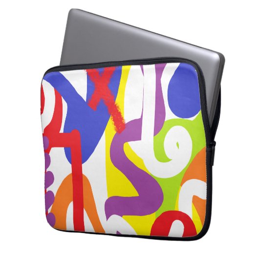 LGBTQ+ PRIDE RAINBOW inspiriert abstrakt / geometr Laptopschutzhülle (Vorderseite Links)