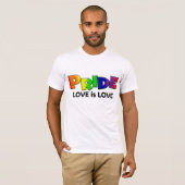 LGBTQ PRIDE RAINBOW LIEBE UND UNTERSTÜTZUNG T-Shirt (Vorne ganz)