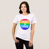 LGBTQ PRIDE RAINBOW LIEBE UND UNTERSTÜTZUNG Tri-Blend SHIRT (Vorderseite voll)