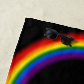 LGBTQ Pride Rainbow mit benutzerdefinierter Text-L Strandtuch (Beispiel)