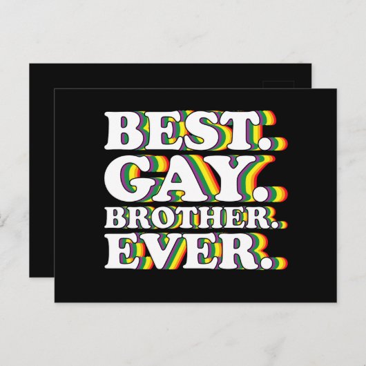 LGBTQ Pride Rainbow Postkarte (Vorne/Hinten)