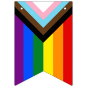LGBTQ & Pride - Rainbow Progress Bunting Flags Wimpelkette (Erste Fahne)