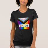 LGBTQ & Pride - Rainbow Progress Flag Lady fashion T-Shirt (Vorderseite)