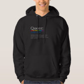 LGBTQ Pride Rainbow Que Hoodie (Vorderseite)