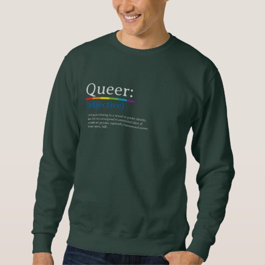 LGBTQ Pride Rainbow Que Sweatshirt (Vorderseite)