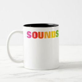 LGBTQ Pride Rainbow Sounds Gay Zweifarbige Tasse