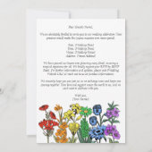 LGBTQ Pride Rainbow Vintage Blume Hochzeit Einladung (Rückseite)