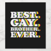 LGBTQ Pride Rainbow Weinetikett (Einzelnes Label)