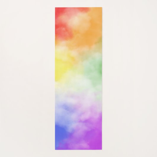 LGBTQ+ / Pride Regenbogenfarben Herz Yogamatte (Rückseite)