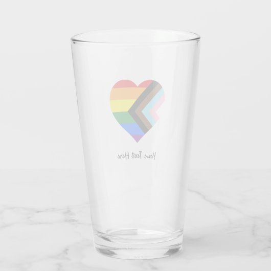 LGBTQ & Pride - Regenbogenfarben-Schiebeglas Glas (Rückseite)