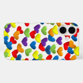 LGBTQ+ / PRIDE Viele Regenbogenherzen Case-Mate iPhone Hülle (Rückseite (Horizontal))