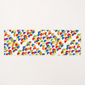 LGBTQ+ / PRIDE Viele Regenbogenherzen Yogamatte (Vorderseite (Horizontal))