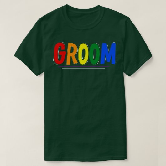 LGBTQ Pride Wedding Groom T-Shirt (Design vorne)