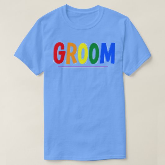 LGBTQ Pride Wedding GroomT-Shirt T-Shirt (Design vorne)