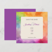 LGBTQ Pride Wedding Liebe ist Liebe Rainbow Save The Date (Vorne/Hinten)