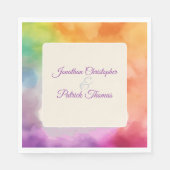 LGBTQ Pride Wedding Liebe ist Liebe Rainbow Serviette (Vorderseite)