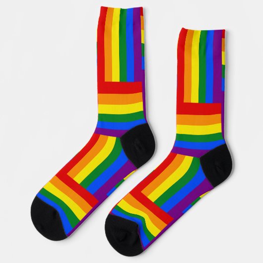 LGBTQ+ Prix Inspiriert Crew Socken (Linkes Detail)
