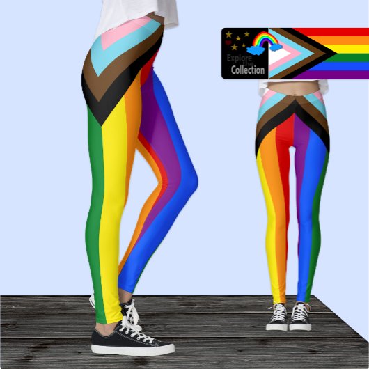 LGBTQ & Prix Leggings - RegenbogenProgress-Flag