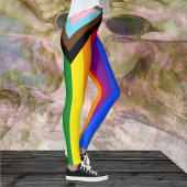 LGBTQ & Prix Leggings - RegenbogenProgress-Flag
