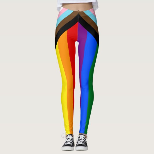 LGBTQ & Prix Leggings - RegenbogenProgress-Flag (Vorderseite)