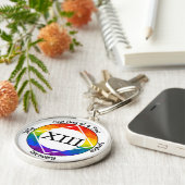 LGBTQ++ Prix Personalisierte Erholung Meilenstein- Schlüsselanhänger (Seite)