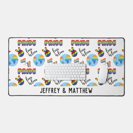 LGBTQ+ Prix Personalisierte Schreibtischmatte (Tastatur & Maus)