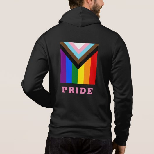 LGBTQ & Prix - Rainbow Progress Flag Mode Hoodie (Rückseite)