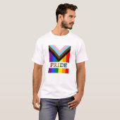 LGBTQ & Prix - Rainbow Progress Flag Mode T-Shirt (Vorne ganz)