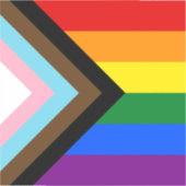 LGBTQ & Prix - Rainbow Progress Flag / Vinyl Aufkleber (Vorderseite)